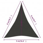 Πανί Σκίασης Ανθρακί 5 x 6 x 6 μ. από HDPE 160 γρ./μ²