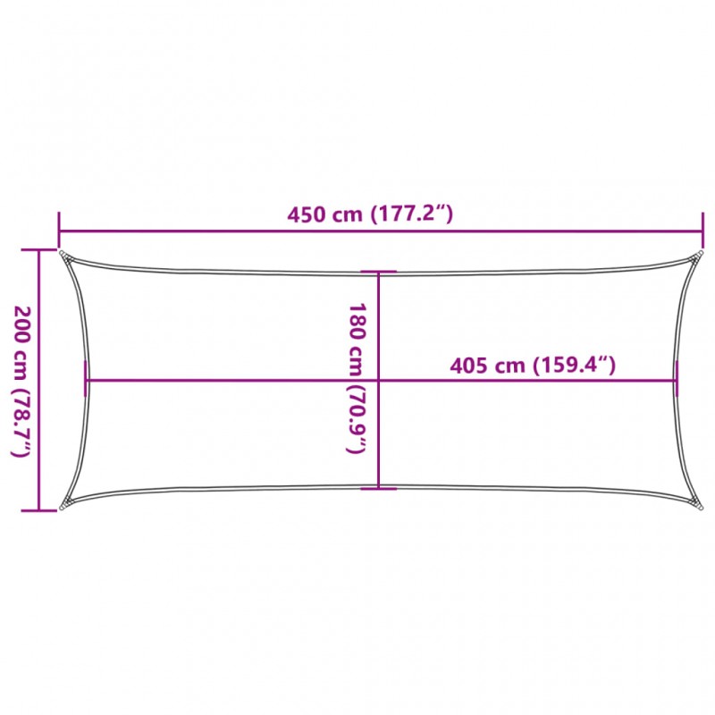 Πανί Σκίασης Μπεζ 2 x 4,5 μ. από HDPE 160 γρ./μ²