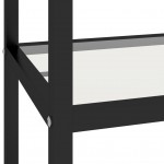 Μεταλλική ραφιέρα με επιφάνεια από ψημένο γυαλί με όψη μαρμάρου 100x36x168 εκ
