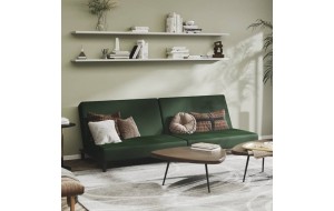 Καναπές Κρεβάτι Διθέσιος Σκούρο Πράσινο Βελούδινος