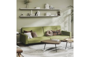 Καναπές Κρεβάτι Διθέσιος Ανοιχτό Πράσινο Βελούδινος