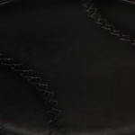 Σκαμπό μπαρ δύο τεμαχίων μαύρα από γνήσιο δέρμα κατσίκας 44x44x109 εκ