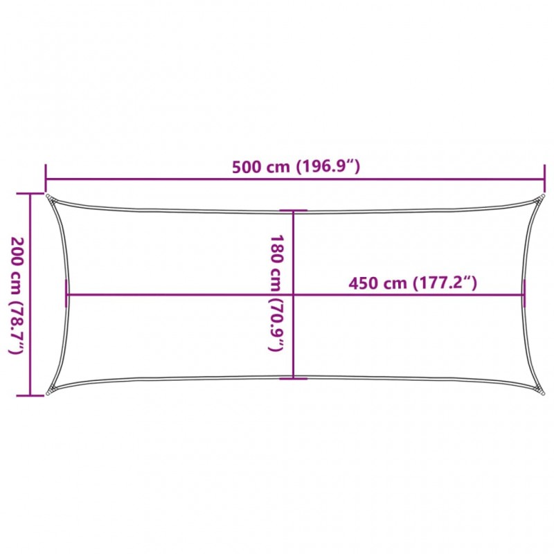 Πανί Σκίασης Πορτοκαλί 2 x 5 μ. 160 γρ./μ² από HDPE
