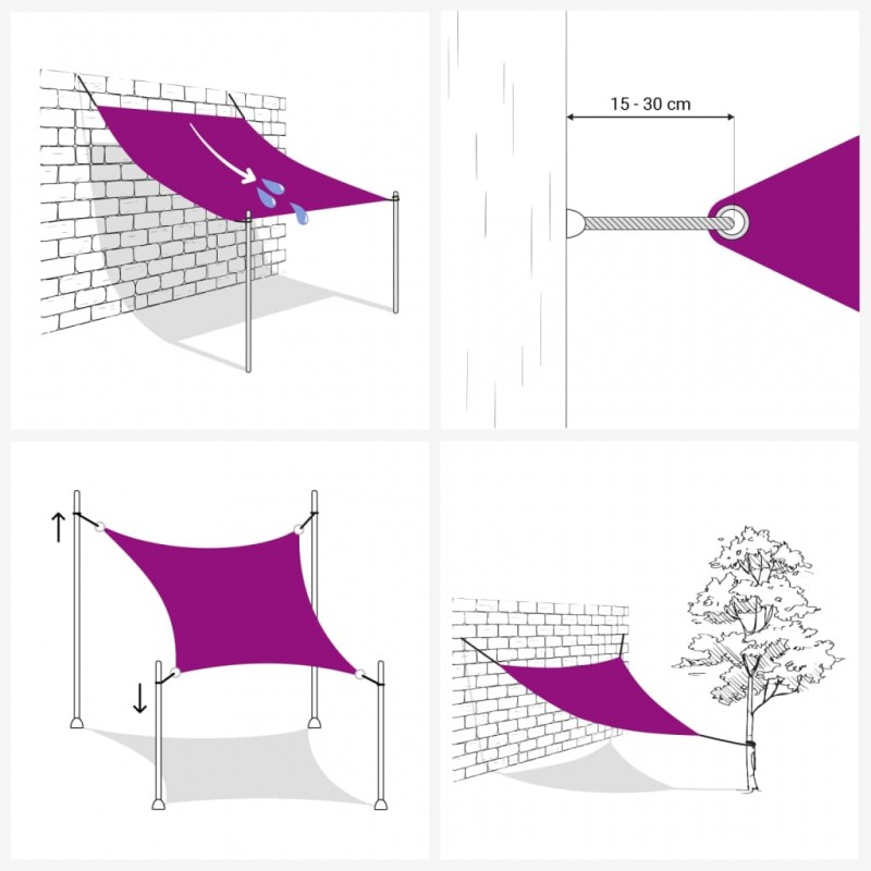 Πανί Σκίασης Πορτοκαλί 2,5 x 3,5 μ. 160 γρ./μ² από HDPE