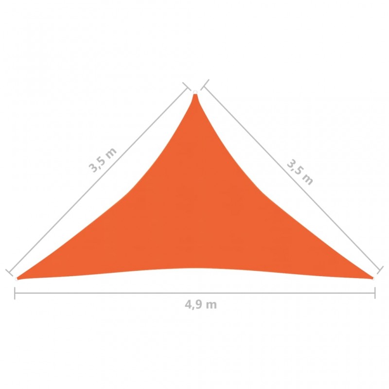 Πανί Σκίασης Πορτοκαλί 3,5 x 3,5 x 4,9 μ. 160 γρ./μ² από HDPE