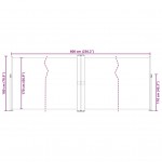 Σκίαστρο Πλαϊνό Συρόμενο Ανθρακί 180 x 600 εκ.