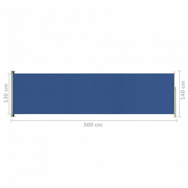 Σκίαστρο Πλαϊνό Συρόμενο Βεράντας Μπλε 140 x 500 εκ.