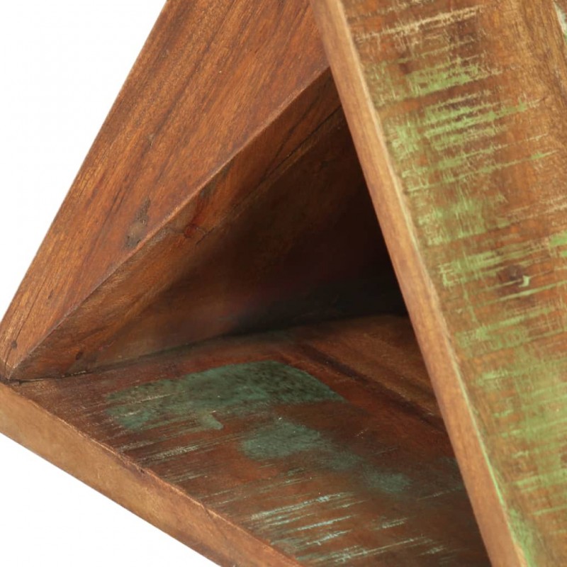 Τραπεζάκι βοηθητικό μασίφ ανακυκλωμένο ξύλο 35x35x55 εκ