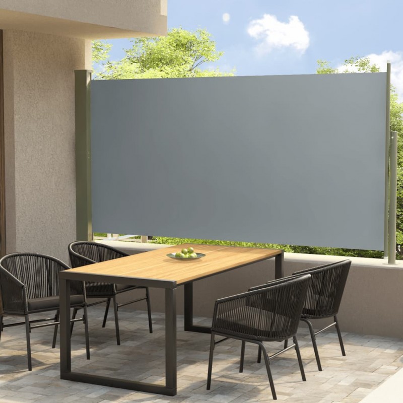 Σκίαστρο Πλαϊνό Συρόμενο Βεράντας Γκρι 160 x 300 εκ.