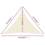 Πανί Σκίασης Κρεμ 4,5 x 4,5 x 4,5 μ. από HDPE 160 γρ./μ²