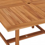 Τραπέζι κήπου από μασίφ ξύλο teak 110x110x75 εκ