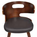 Καρέκλες 2 τεμ. Καφέ από Συνθετικό Δέρμα