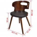 Καρέκλες 2 τεμ. Καφέ από Συνθετικό Δέρμα