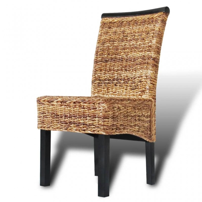 Καρέκλες Τραπεζαρίας 2 τεμ. από Άμπακα / Μασίφ Ξύλο Μάνγκο