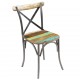 Καρέκλες τραπεζαρίας σετ δύο τεμαχίων από μασίφ ανακυκλωμένο ξύλο 51x52x84 εκ