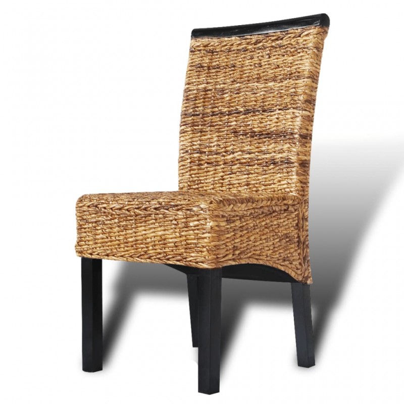 Καρέκλες Τραπεζαρίας 4 τεμ. από Άμπακα / Μασίφ Ξύλο Μάνγκο