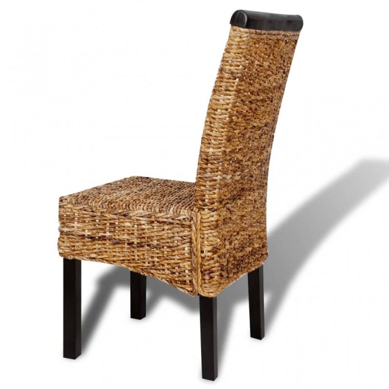 Καρέκλες Τραπεζαρίας 4 τεμ. από Άμπακα / Μασίφ Ξύλο Μάνγκο