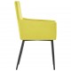 Καρέκλες με Μπράτσα 2 τεμ. Κίτρινες Υφασμάτινες