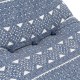 Πουφ πολυθρόνα patchwork υφασμάτινο σε indigo απόχρωση 72x95x70 εκ