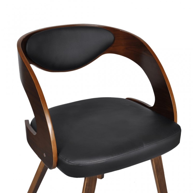 Καρέκλες σετ τεσσάρων τεμαχίων από λυγισμένο ξύλο και συνθετικό δέρμα