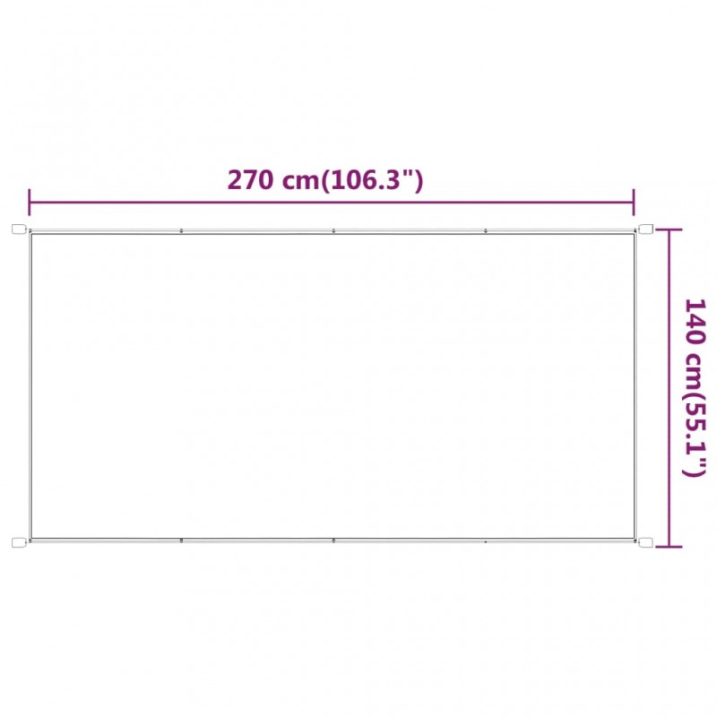Τέντα Κάθετη Λευκή 140 x 270 εκ. από Ύφασμα Oxford