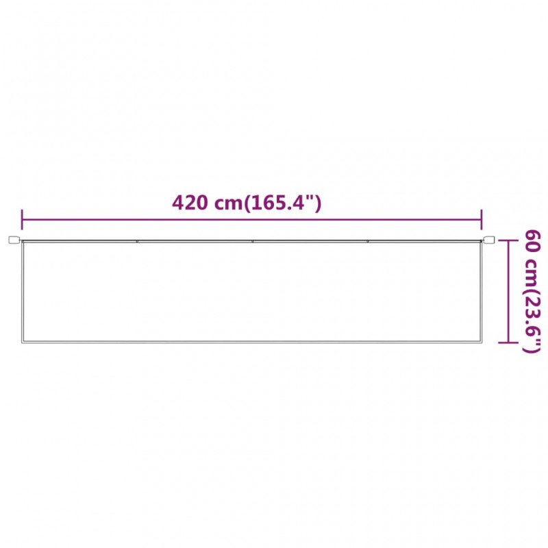 Τέντα Κάθετη Ανθρακί 60 x 420 εκ. από Ύφασμα Oxford