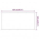 Τέντα Κάθετη Ανθρακί 140 x 420 εκ. από Ύφασμα Oxford