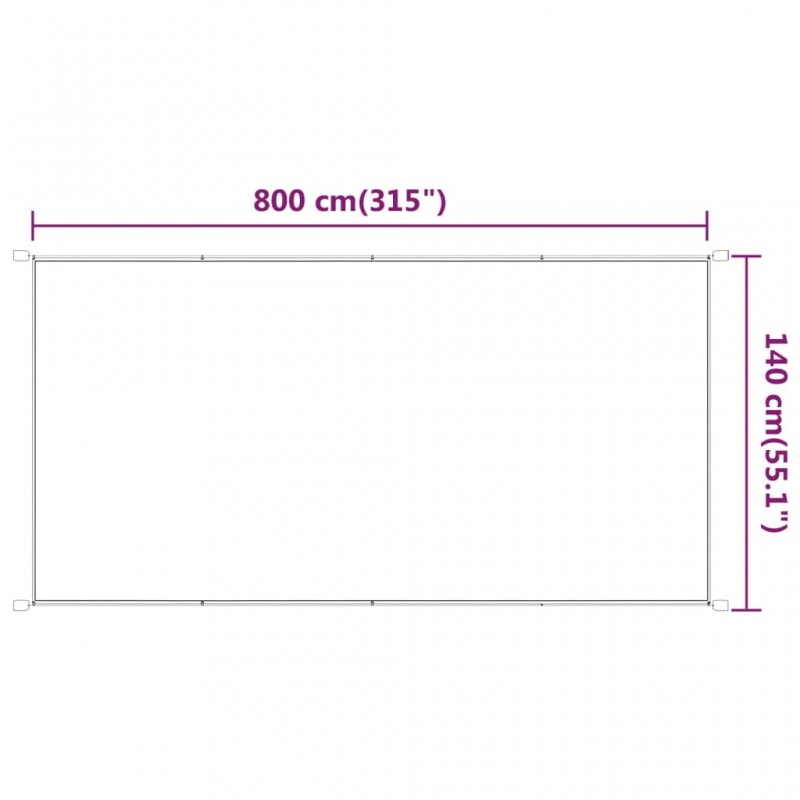 Τέντα Κάθετη Ανθρακί 140 x 800 εκ. από Ύφασμα Oxford