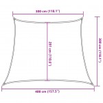 Πανί Σκίασης Μπεζ 3 x 4 x 3 μ. 160 γρ./μ² από HDPE