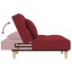 Καναπές Κρεβάτι Διθέσιος Μπορντό Ύφασμα με 2 Μαξιλάρια/Υποπόδιο