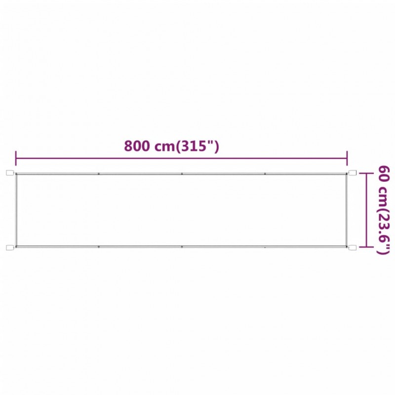 Τέντα Κάθετη Ανθρακί 60 x 800 εκ. από Ύφασμα Oxford