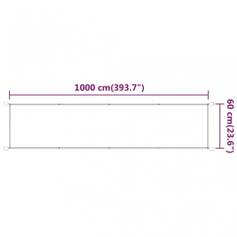 Τέντα Κάθετη Ανθρακί 60 x 1000 εκ. από Ύφασμα Oxford