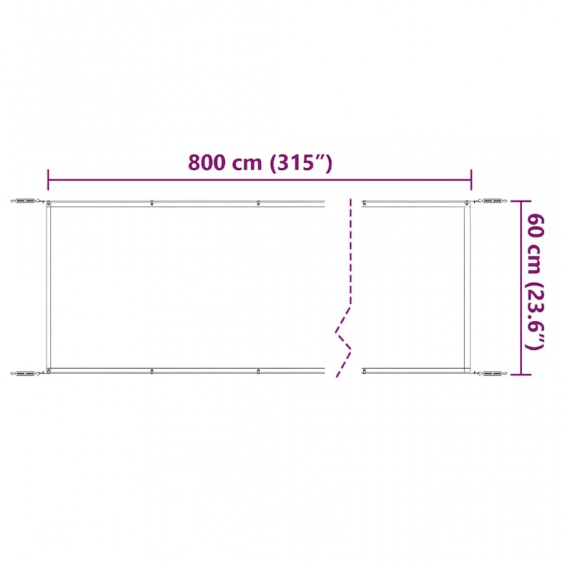 Τέντα Κάθετη Μπεζ 60 x 800 εκ. από Ύφασμα Oxford