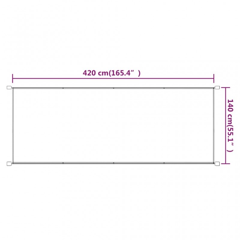Τέντα Κάθετη Taupe 140 x 420 εκ. από Ύφασμα Oxford