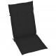 Μαξιλάρια καρέκλας κήπου με πλάτη σετ 6 τεμαχίων μαύρα 50x120x3 εκ