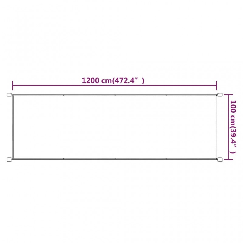 Τέντα Κάθετη Taupe 100 x 1200 εκ. από Ύφασμα Oxford