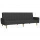 Καναπές Κρεβάτι Διθέσιος με Υποπόδιο Σκούρο Γκρι Υφασμάτινος