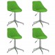 Καρέκλες Τραπεζαρίας Περιστρεφόμενες 4 τεμ. Πράσινες Δερματίνη
