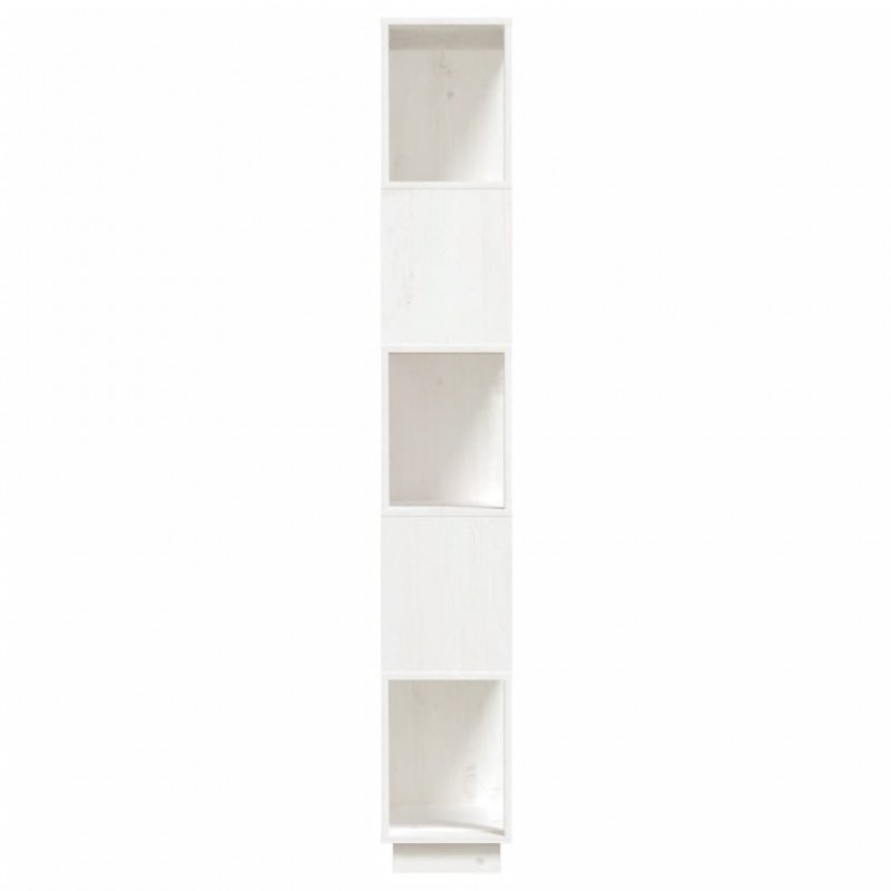 Ραφιέρα/Διαχωριστικό Χώρου Λευκό 80x25x163,5 εκ. Μασίφ Πεύκο