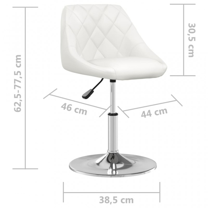 καρέκλα Λευκή από Συνθετικό Δέρμα