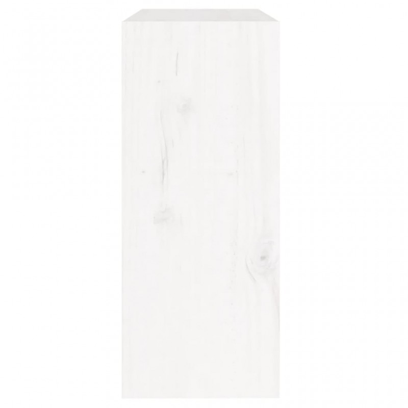 Ραφιέρα/Διαχωρ. Χώρου Λευκό 60x30x71,5 εκ. Μασίφ Ξύλο Πεύκου
