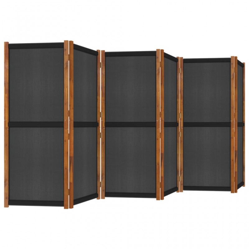 Διαχωριστικό Δωματίου με 6 Πάνελ Μαύρο 420 x 180 εκ.