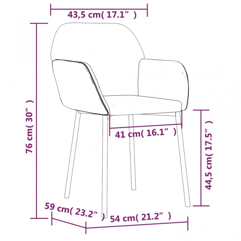 Καρέκλες 2 τεμ. Ανοιχτό Γκρι Ύφασμα & Συνθ. Δέρμα