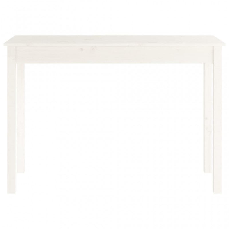 Τραπέζι Κονσόλα Λευκό 110 x 40 x 75 εκ. από Μασίφ Ξύλο Πεύκου