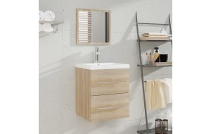 Ντουλάπι Μπάνιου με Καθρέφτη Sonoma δρυς 41x38,5x48 εκ.