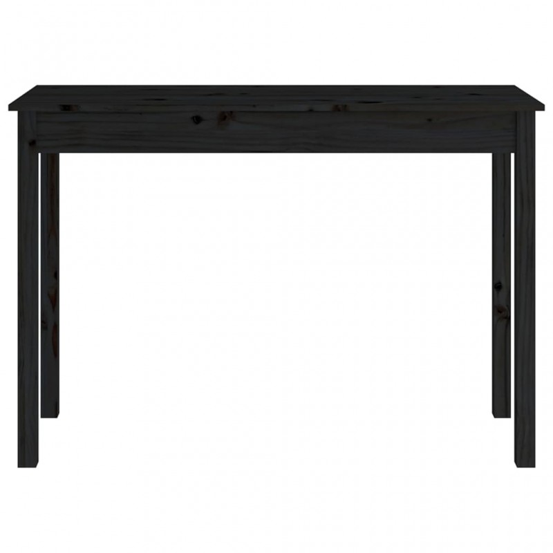 Τραπέζι Κονσόλα Μαύρο 110 x 40 x 75 εκ. από Μασίφ Ξύλο Πεύκου