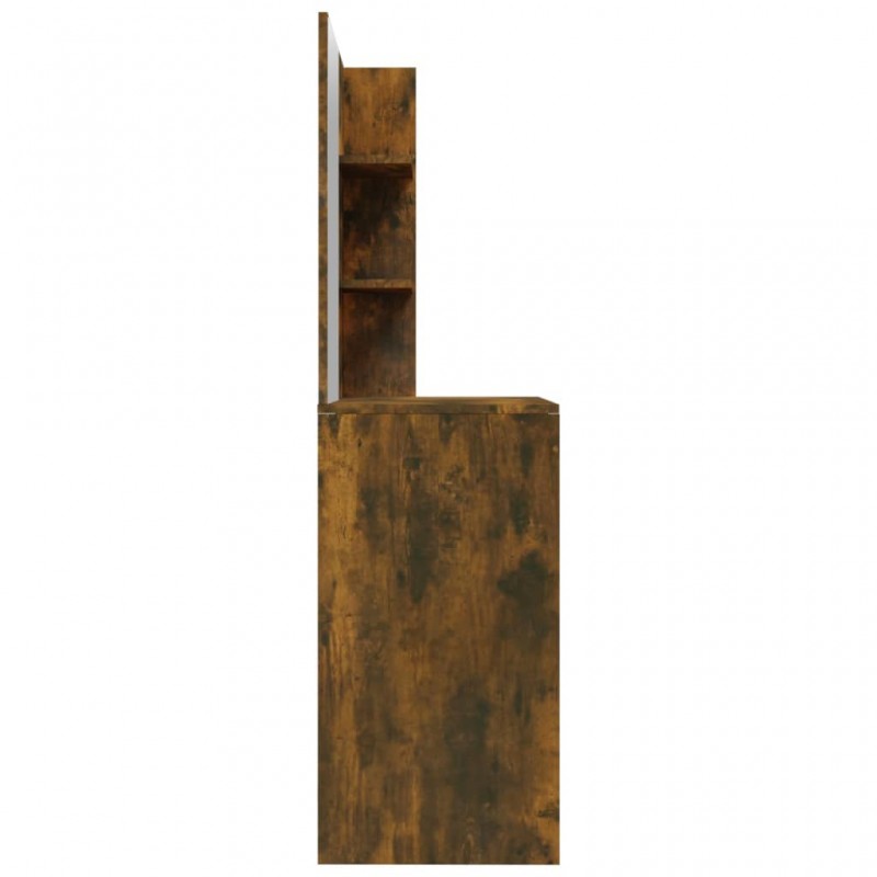 Μπουντουάρ με Καθρέφτη Καπνιστή Δρυς 74,5x40x141 εκ.