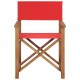 Καρέκλες Σκηνοθέτη 2 τεμ. Κόκκινες από Μασίφ Ξύλο Teak