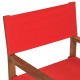 Καρέκλες Σκηνοθέτη 2 τεμ. Κόκκινες από Μασίφ Ξύλο Teak