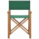 Καρέκλες Σκηνοθέτη 2 τεμ. Πράσινες από Μασίφ Ξύλο Teak